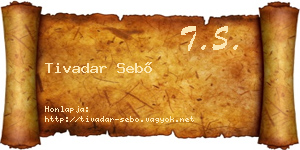 Tivadar Sebő névjegykártya
